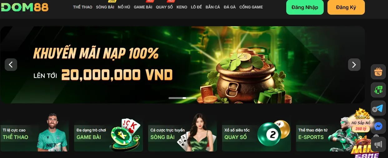 Khuyến mãi khủng tại dom88